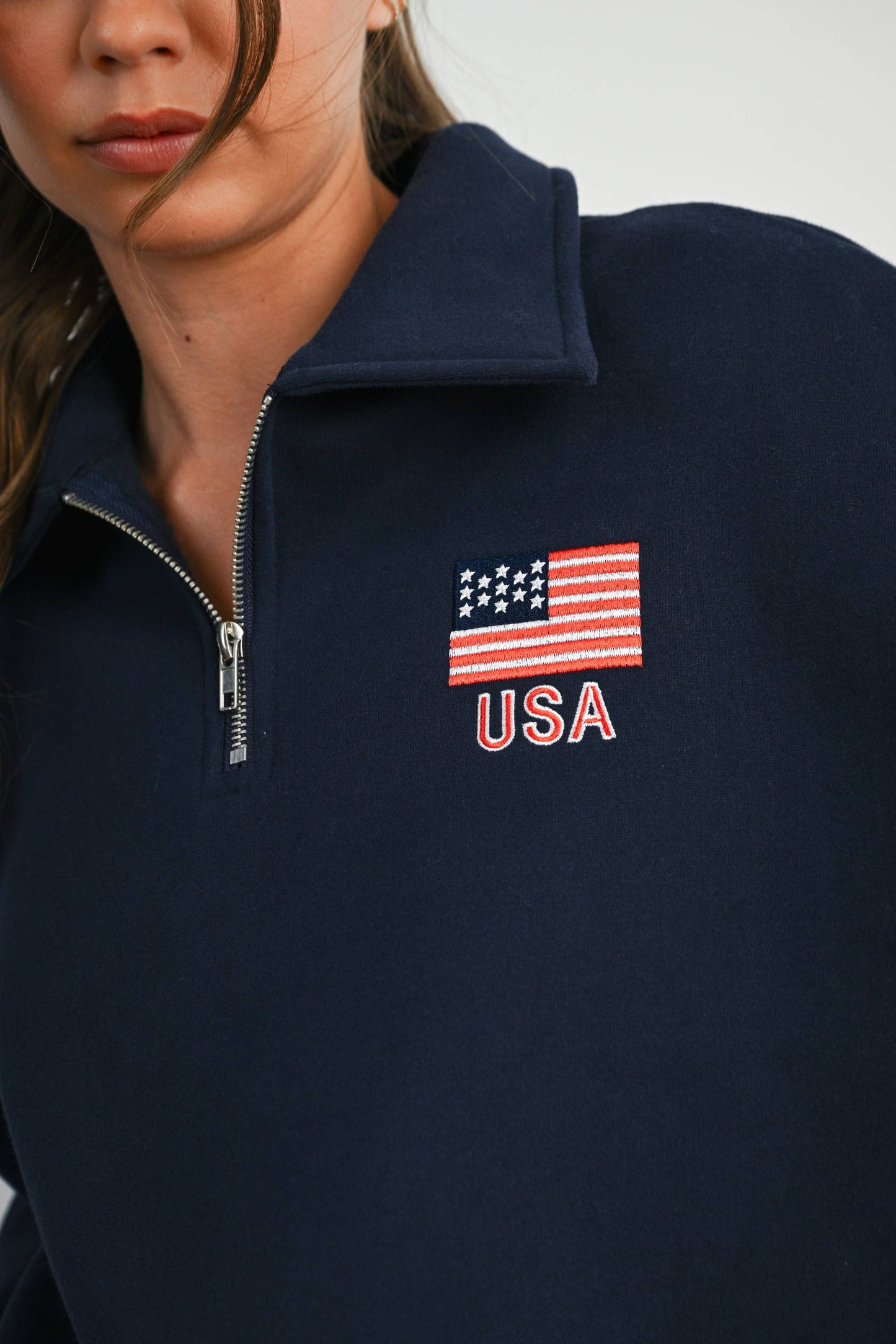 Loose Collared Quarter-Zip