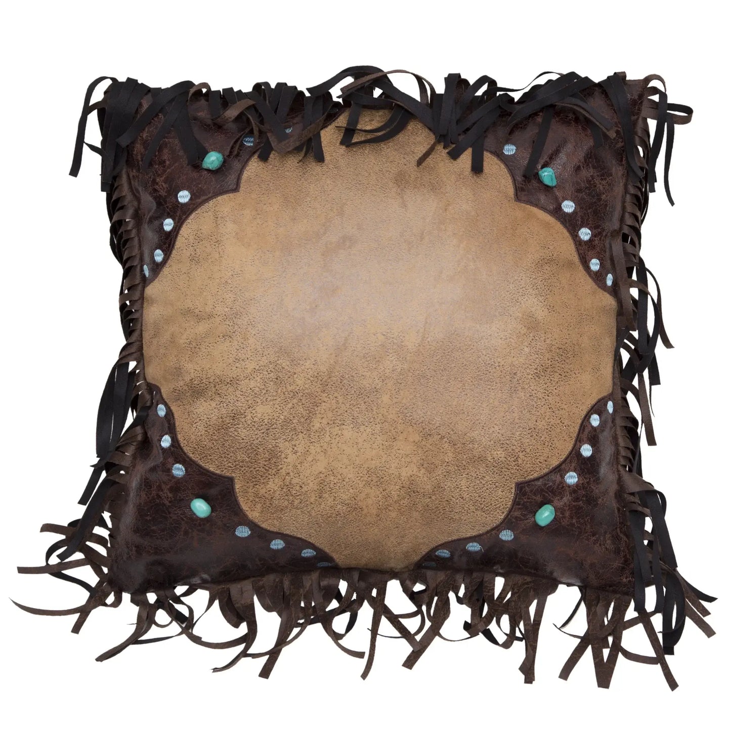 Western Turquoise Bead Pillow