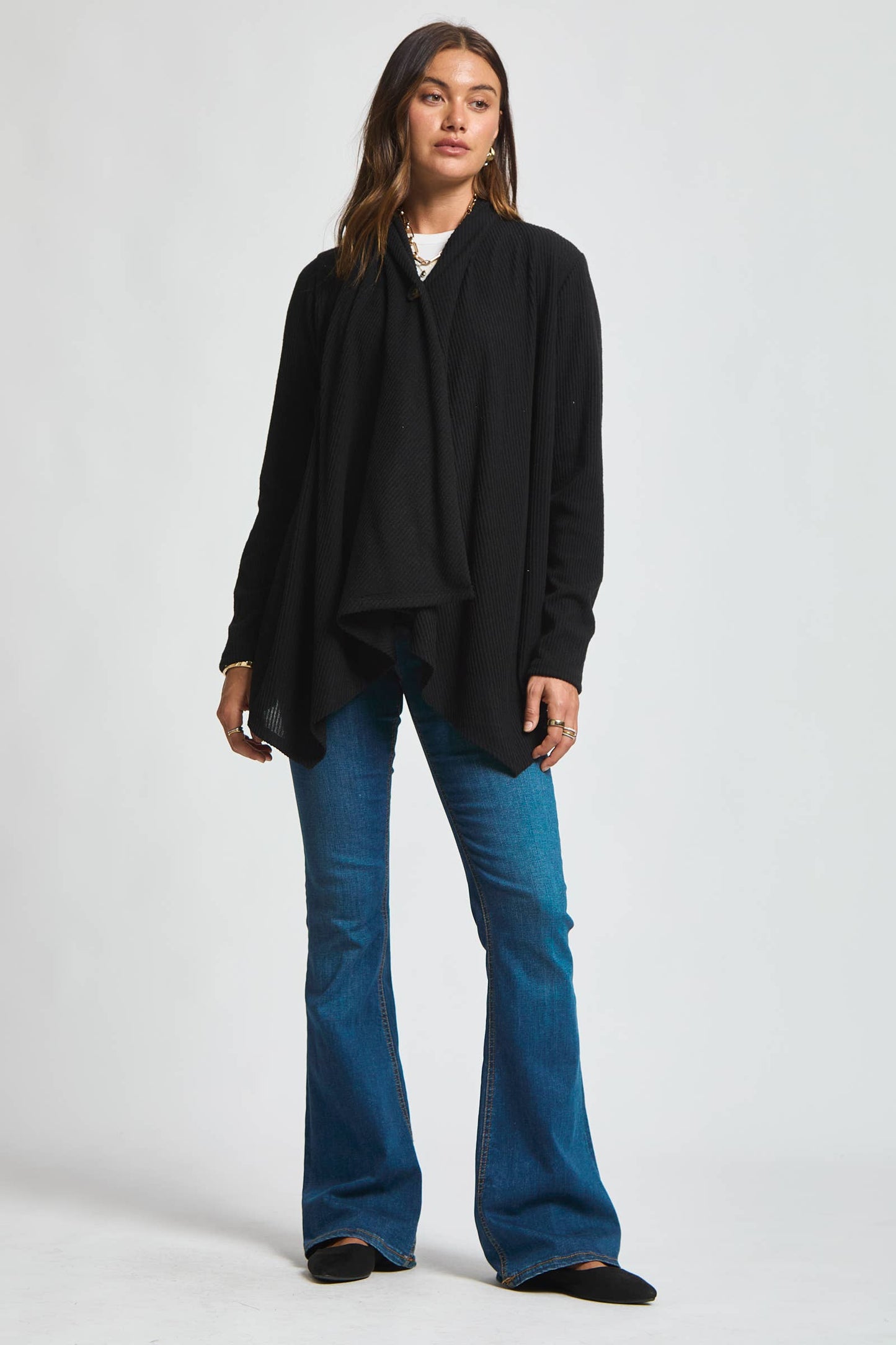 Dear Scarlett - Wrap Top w/ Button Front