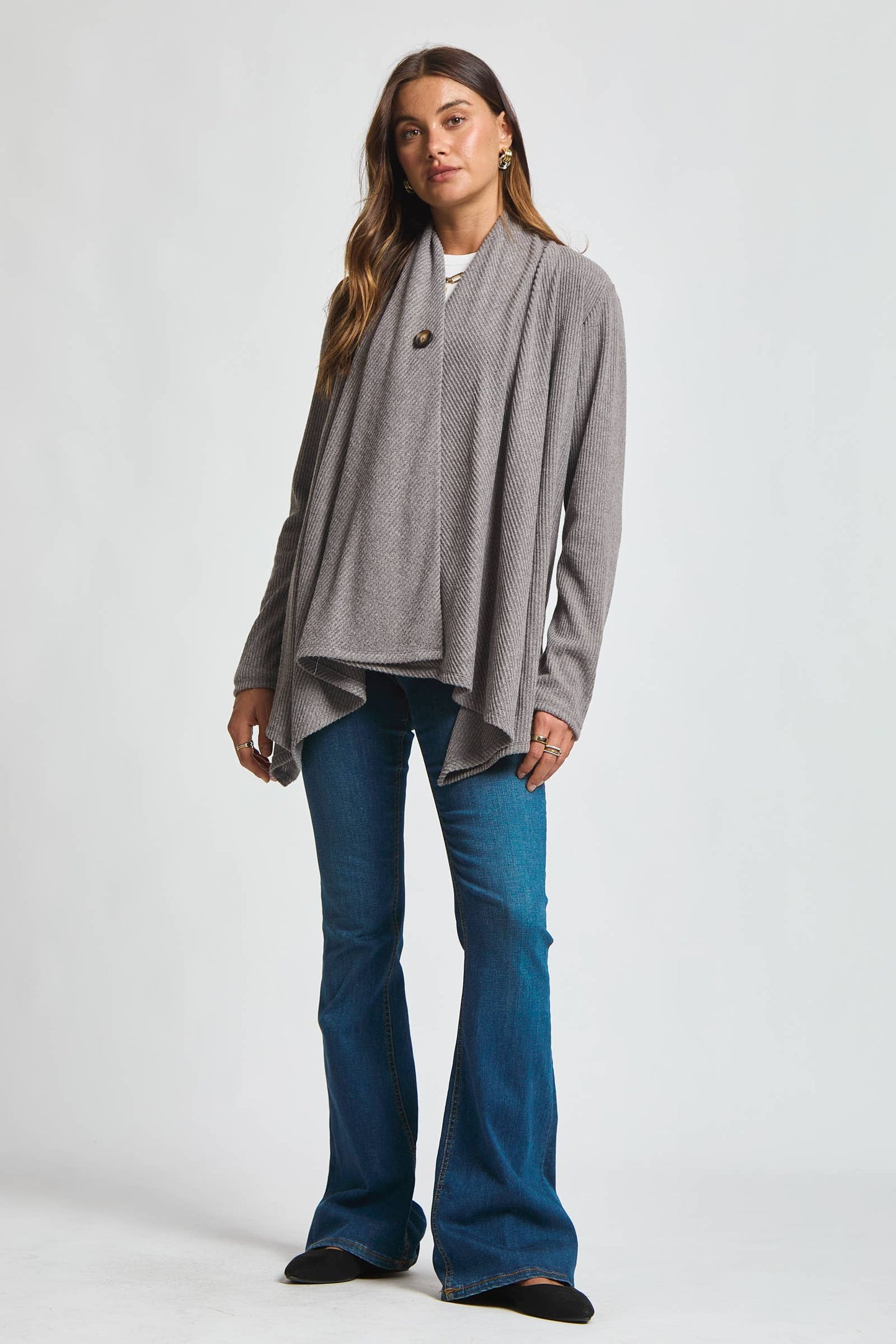 Dear Scarlett - Wrap Top w/ Button Front