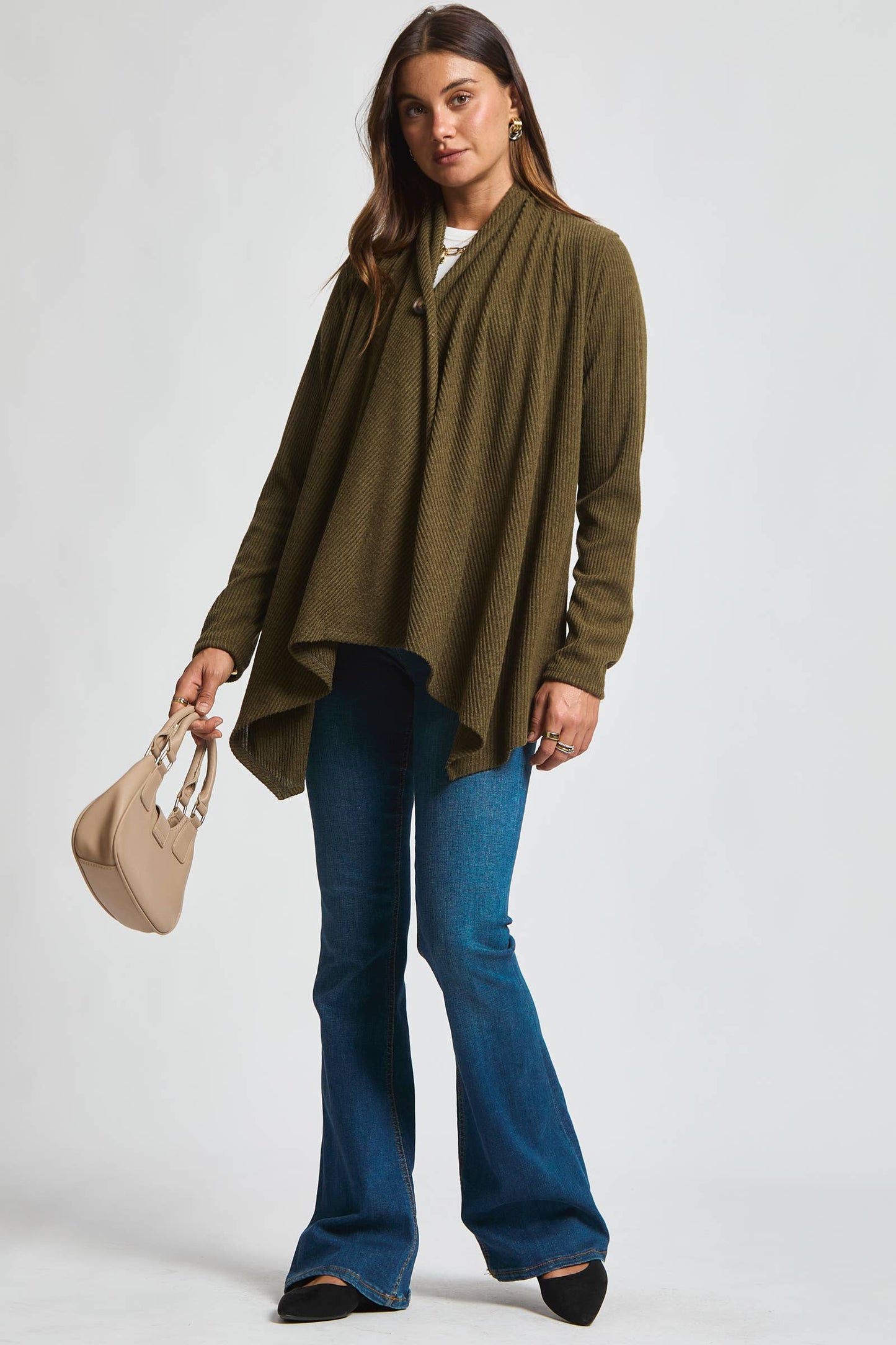 Dear Scarlett - Wrap Top w/ Button Front