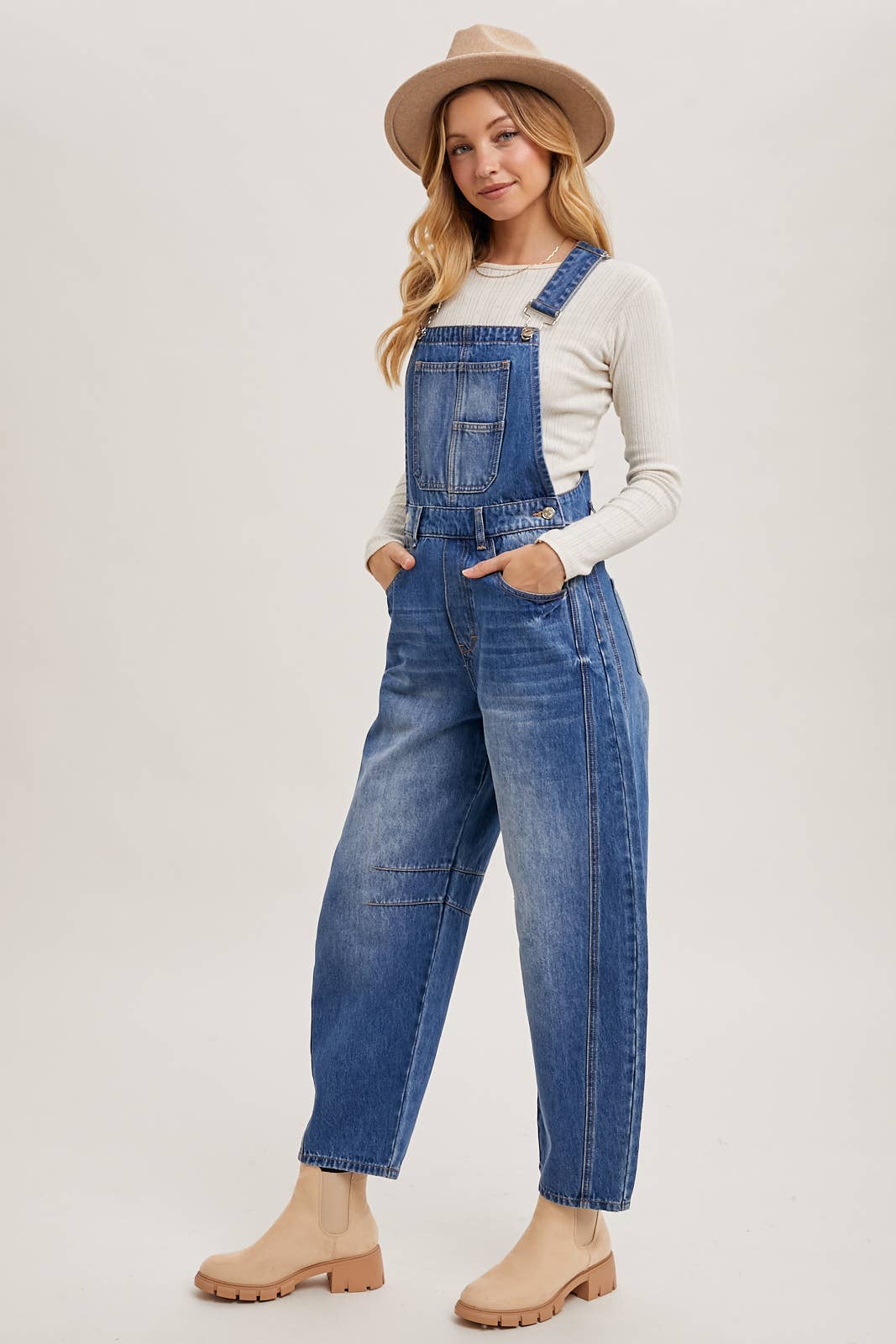 Bluivy - DENIM BARREL OVERALLS