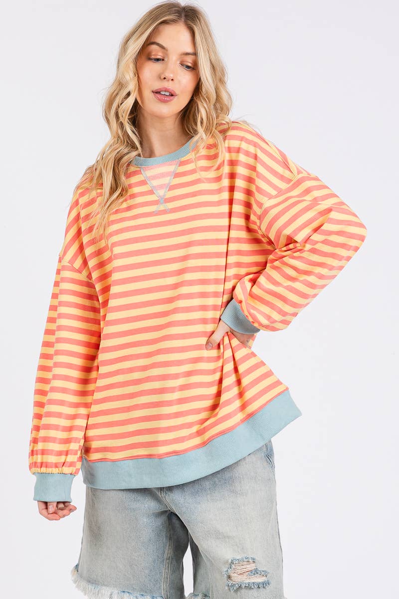 MULTI COLOR STRIPED SWEATSHIRT