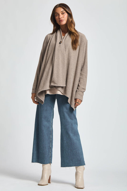 Dear Scarlett - Wrap Top w/ Button Front