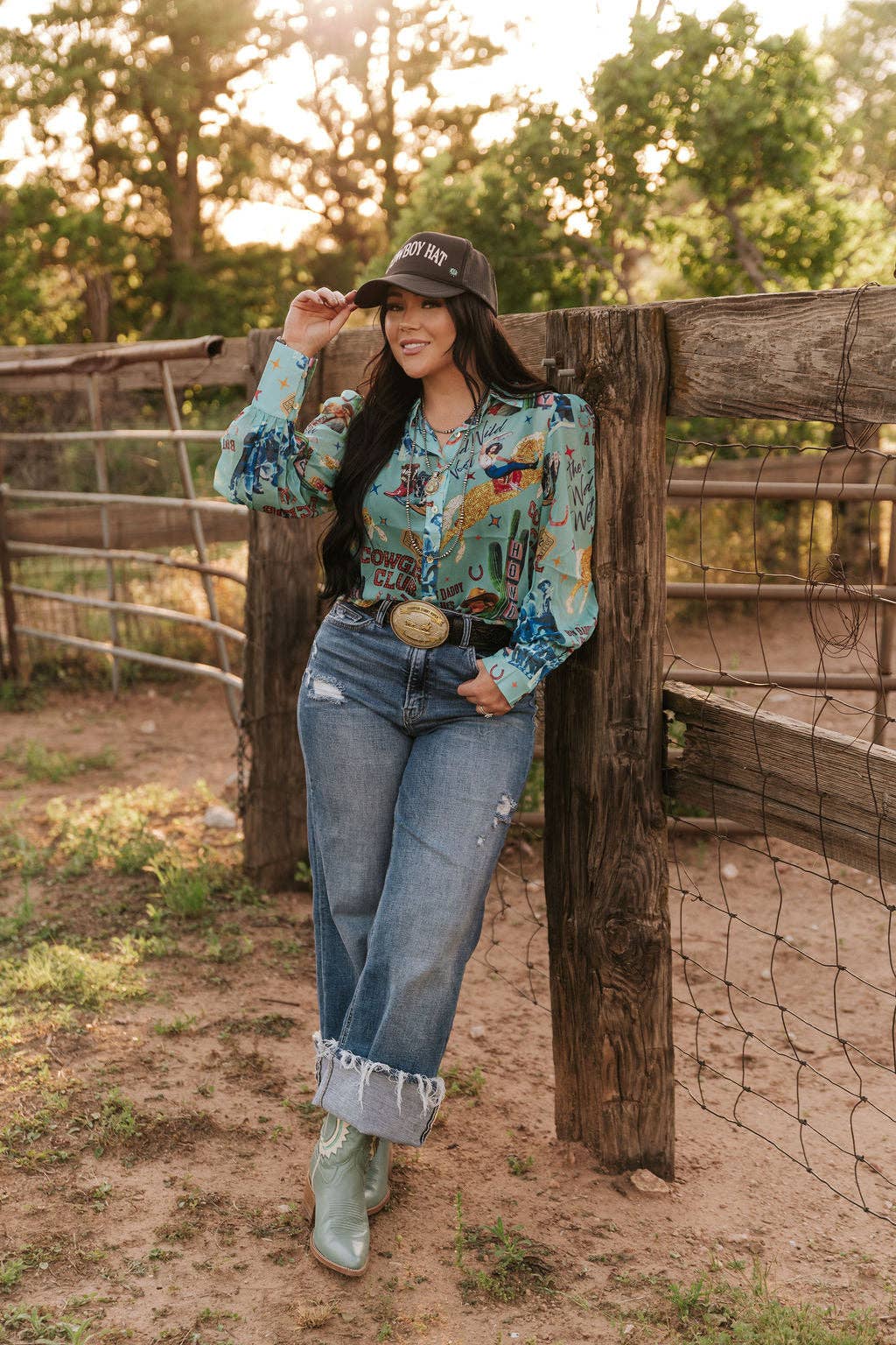 TURQUOISE COWGIRL COLLAGE