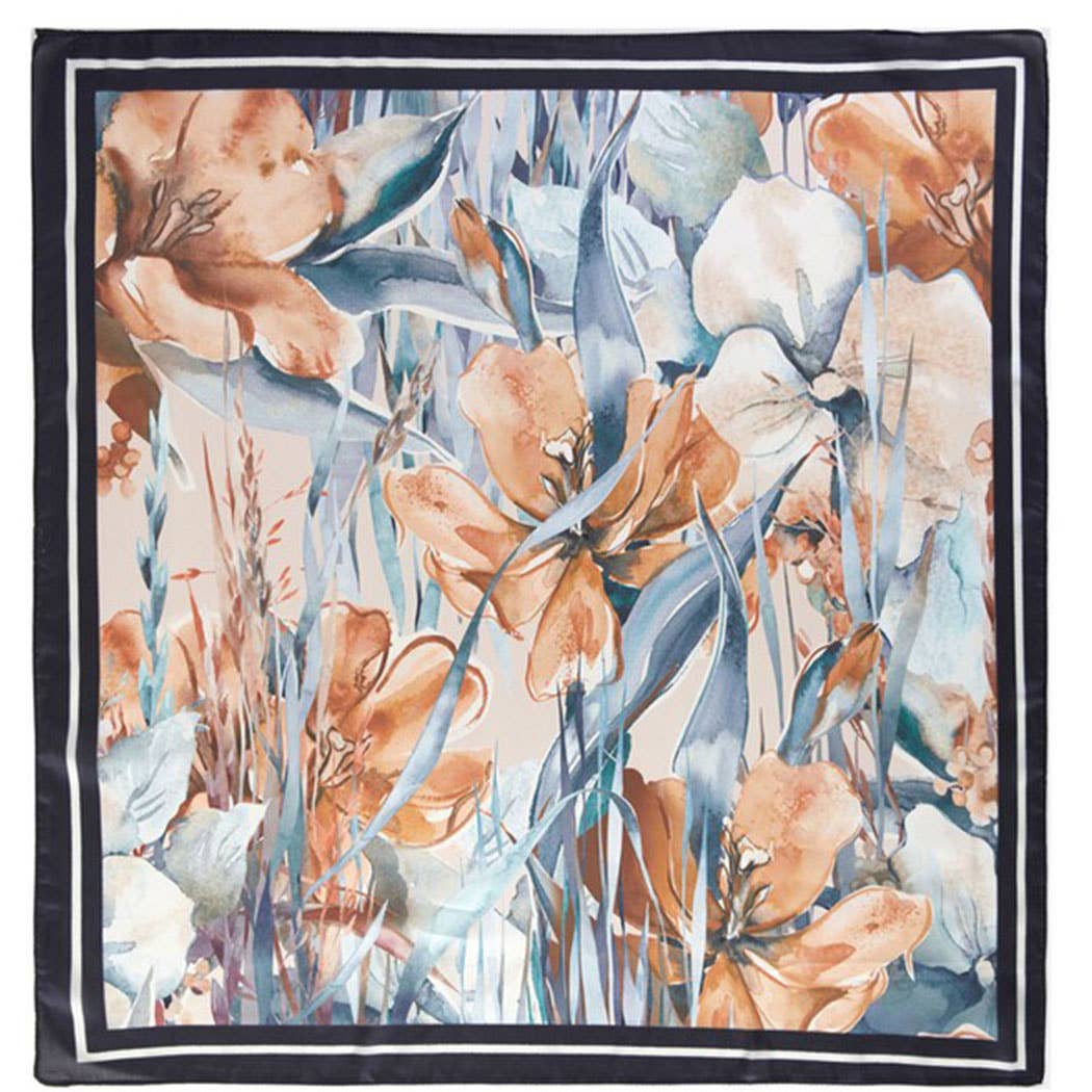 3AM BY H&D ACCESSORIES - Watercolor Tulip Meadow Print Bandana
