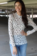 MESH WHITE BRAND TOP
