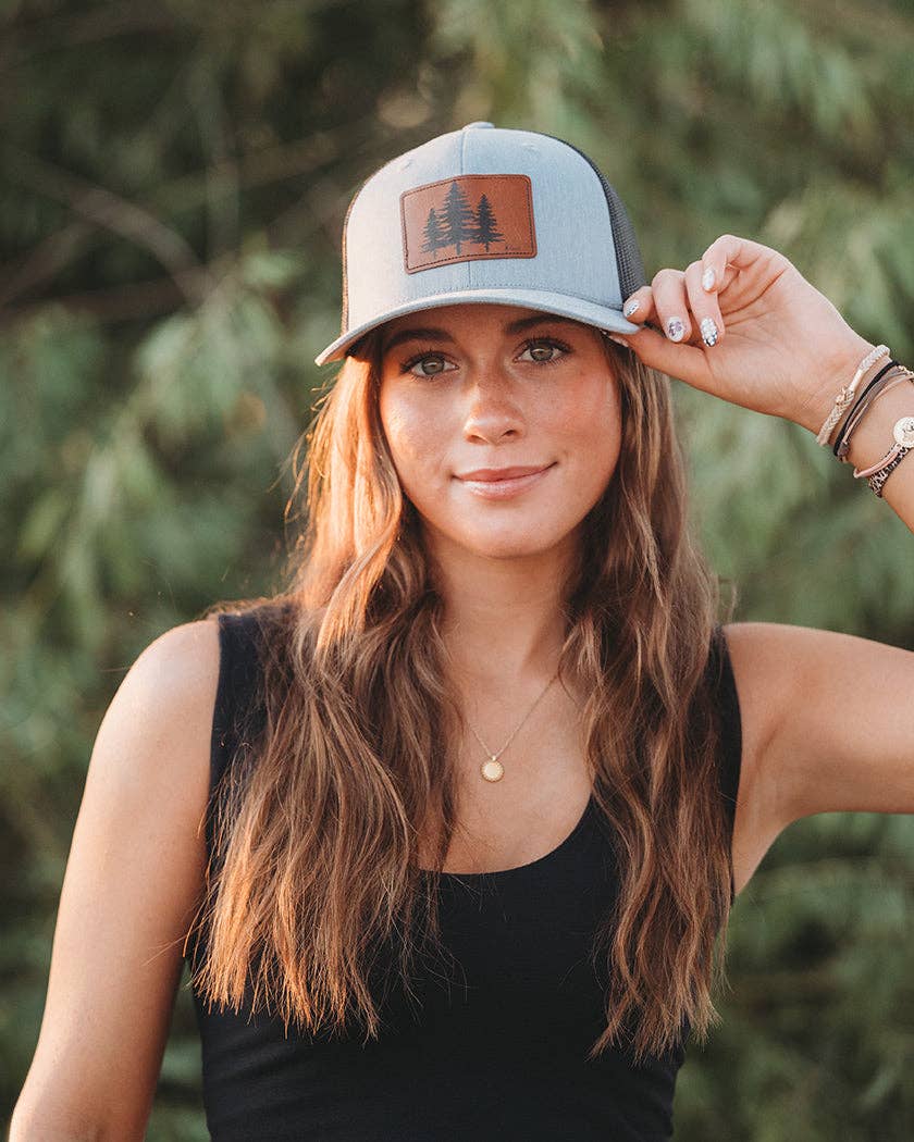 Trucker Hat -  Gray/Black 3 Pines