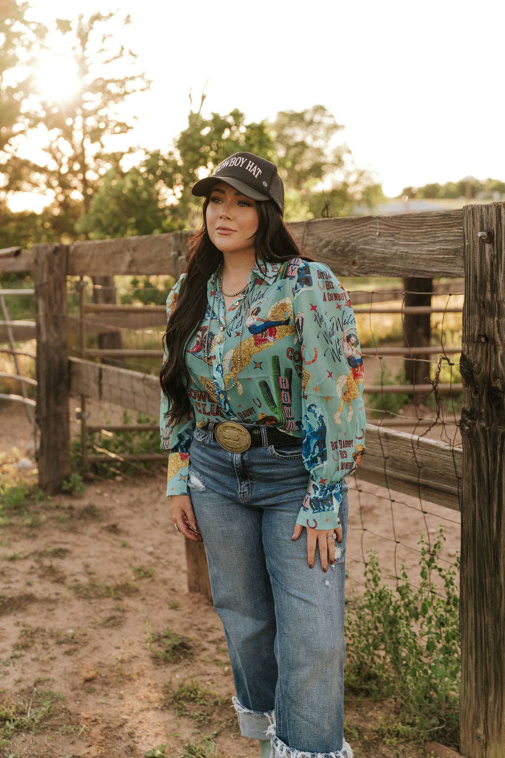 TURQUOISE COWGIRL COLLAGE