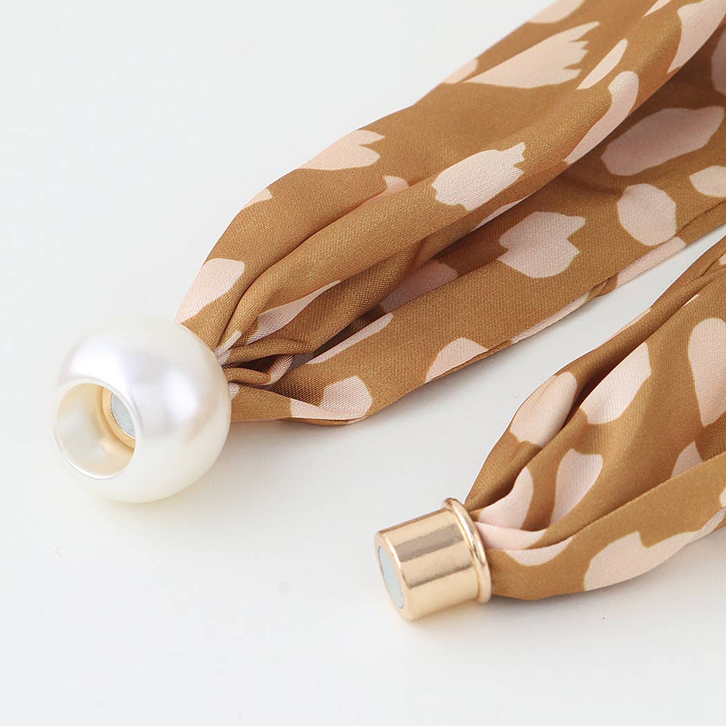 3AM BY H&D ACCESSORIES - Scarf Pearl Slider Choker Necklace