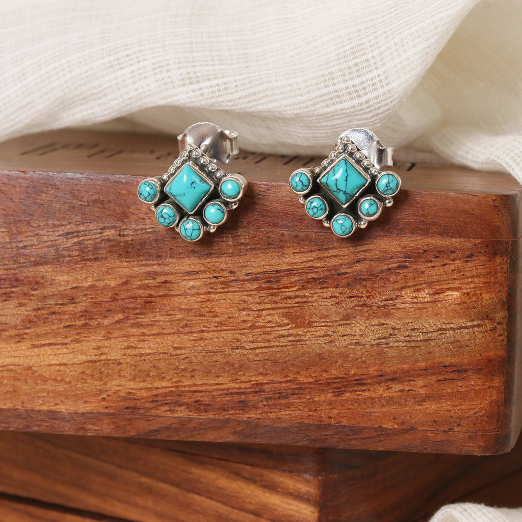 Hydro Turquoise Studs