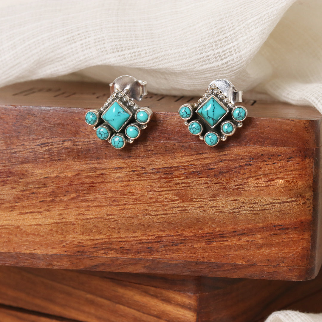 Hydro Turquoise Studs
