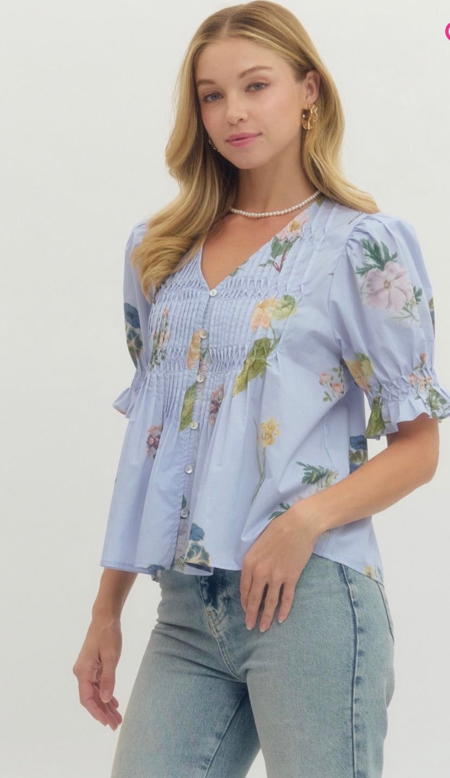 Floral Puff Blouse