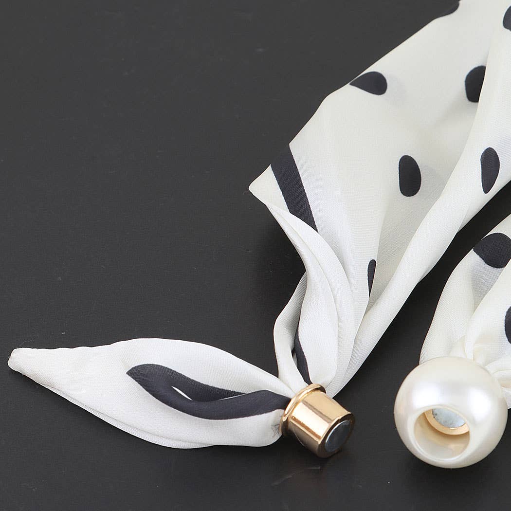 3AM BY H&D ACCESSORIES - Polka Dot Beaded Scarf Wrap Necklace
