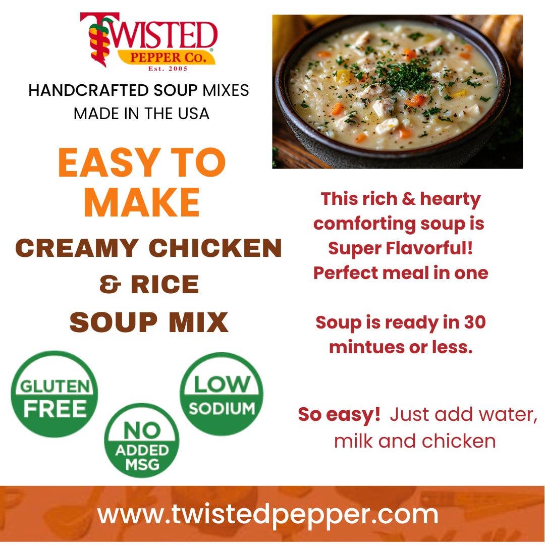 Twisted Pepper Co - Creamy Chicken & Rice Soup Mix