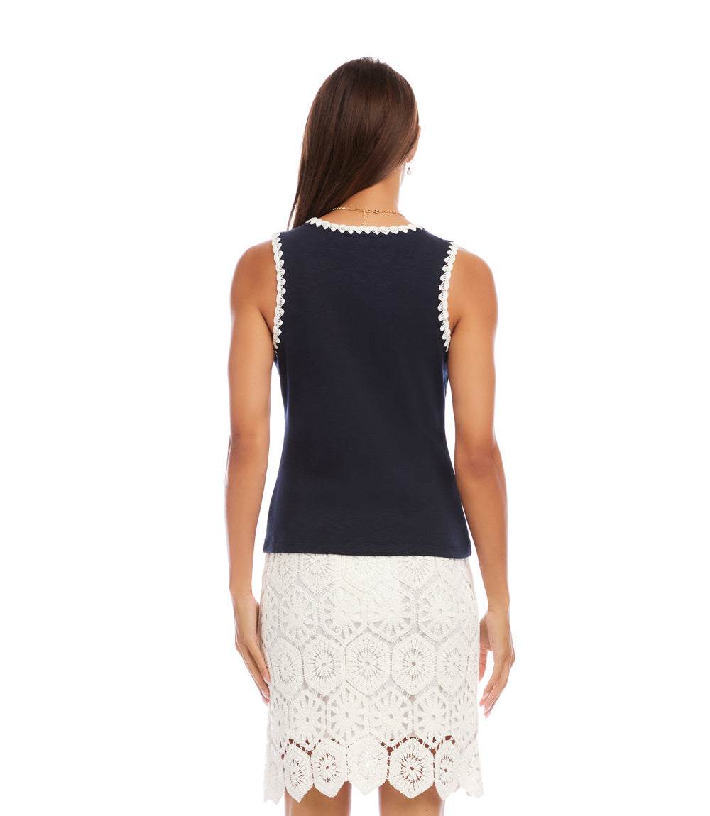 Edge Stitch Contrast Tank
