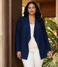 Plus Size Drape Travel Jersey Cardigan