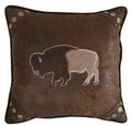 Wrangler® Faux Leather Buffalo Pillow