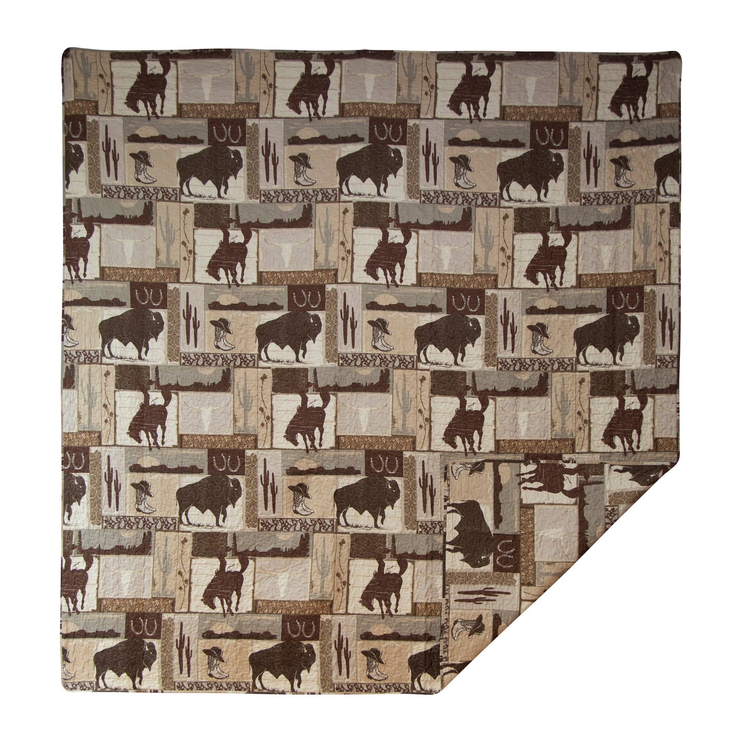 Wrangler Vintage Cowboy Southwestern Quilt Set: King
