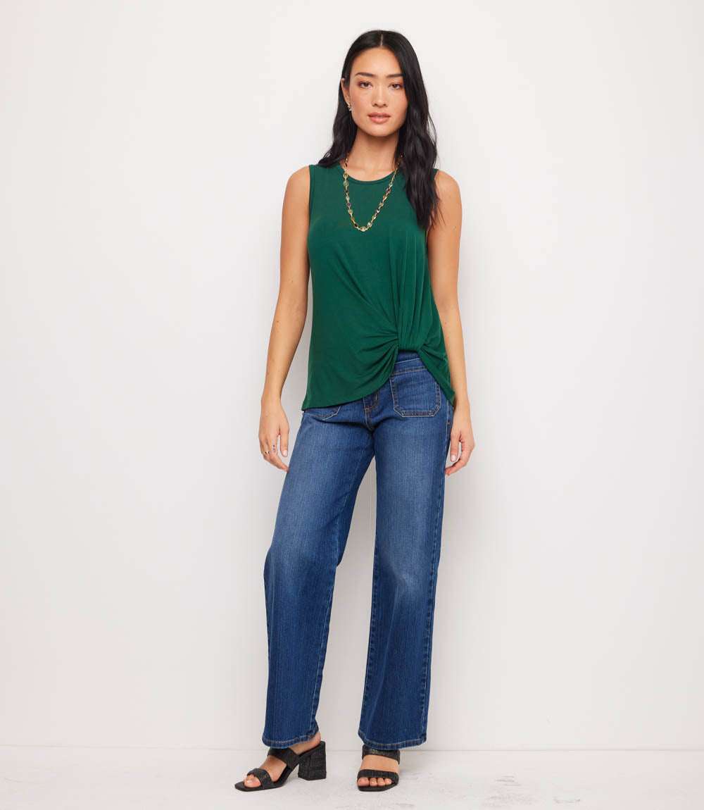 Sleeveless Pick-Up Top