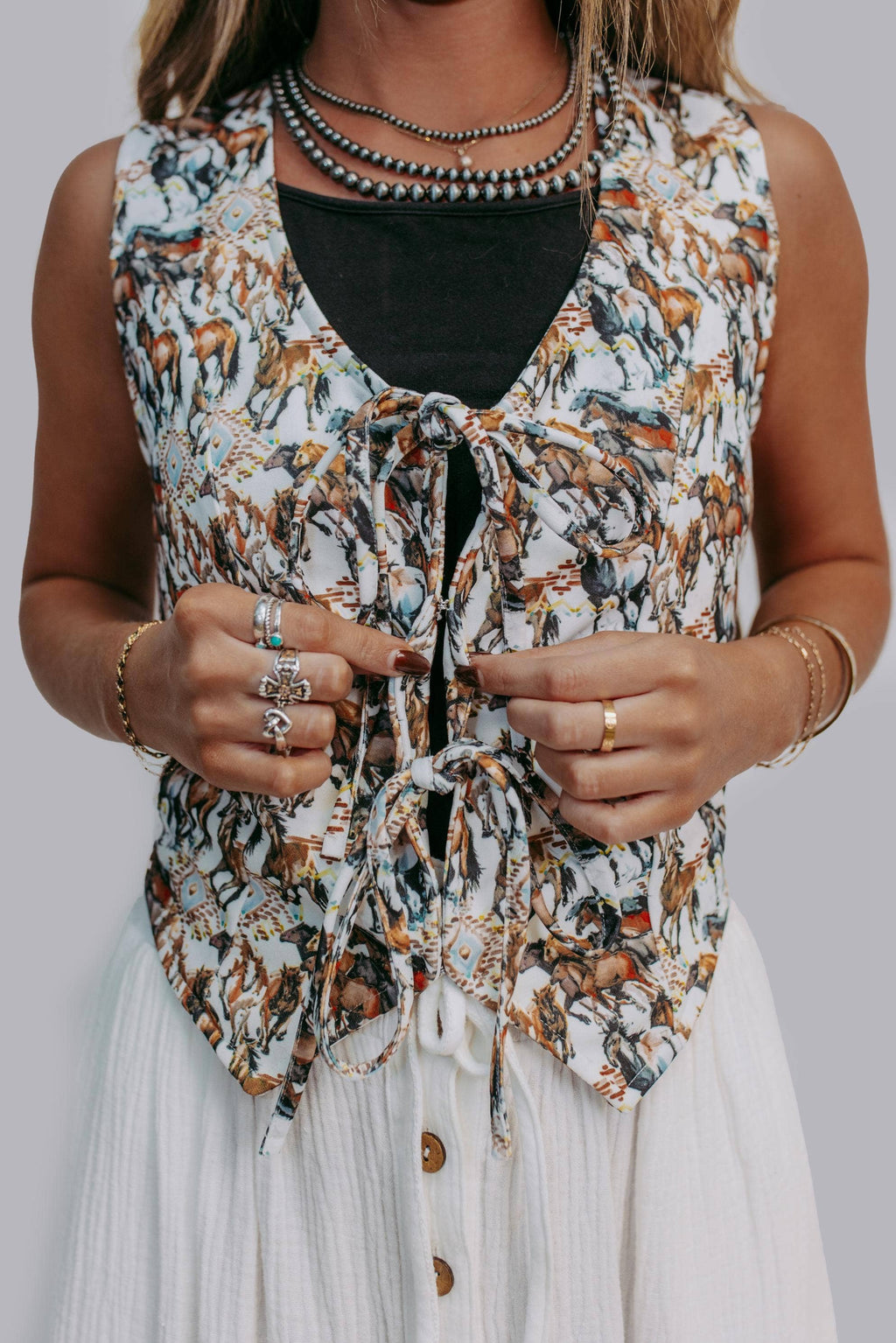 Buckaroo Front Tie Vest: Buckaroo