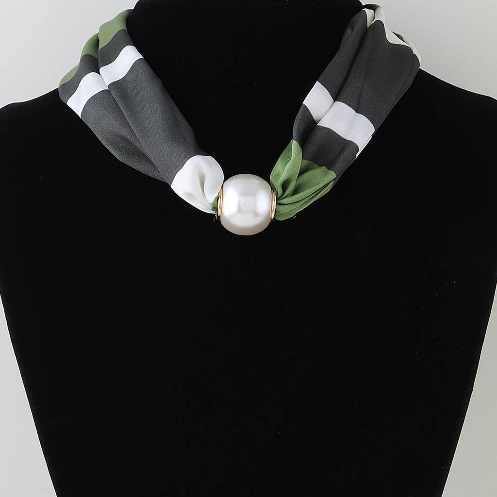 3AM BY H&D ACCESSORIES - Scarf Pearl Slider Choker Necklace