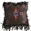 Embroidered Aztec Pillow