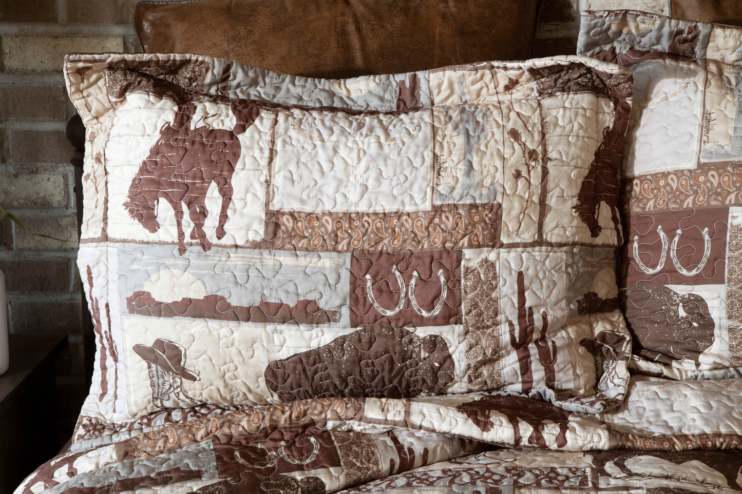 Wrangler Vintage Cowboy Southwestern Quilt Set: King