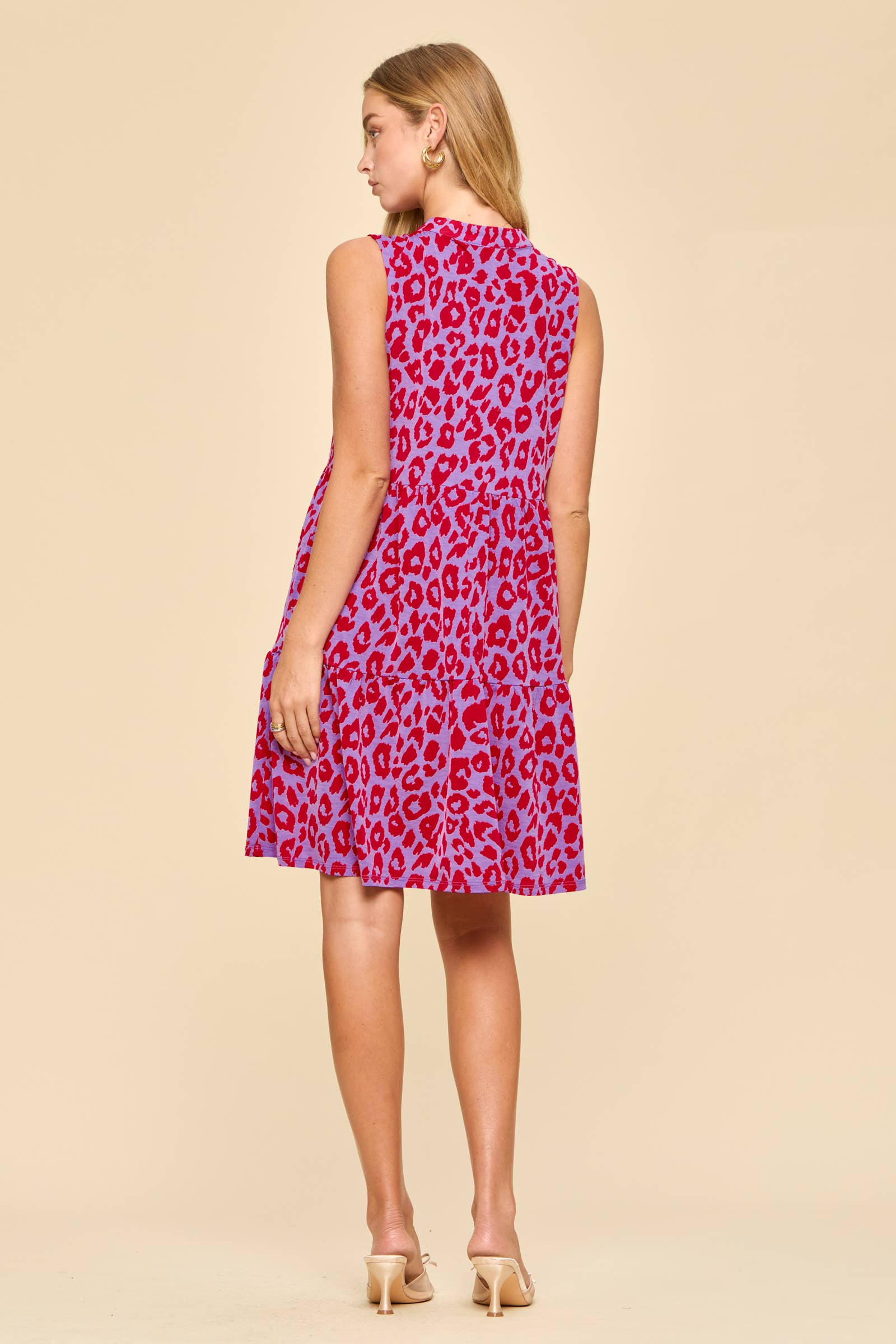 Floral Print Wrinkle-Free Tiered Lizzy Dress