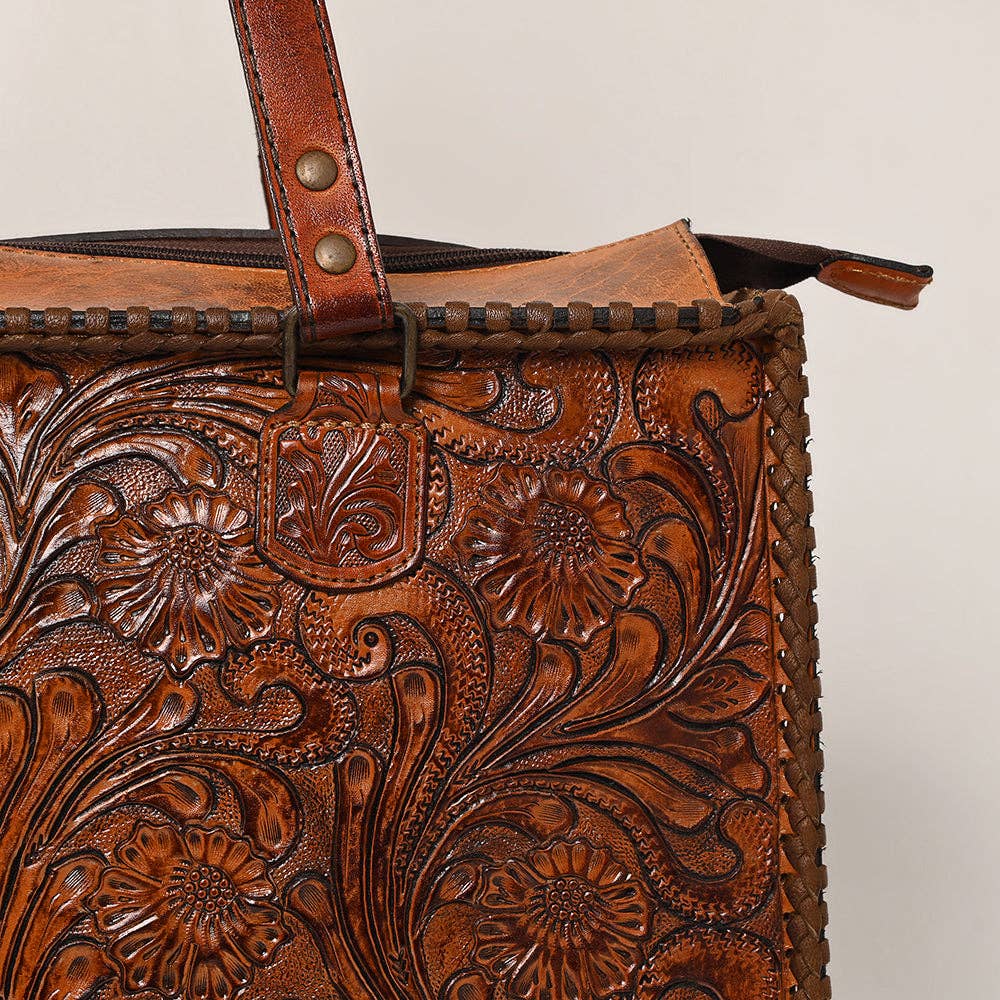Tote Genuine Leather women bag western Bag