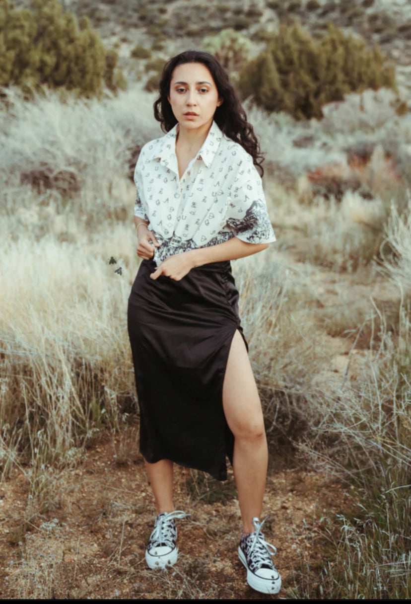 SLITASTIC SKIRT *MIDNIGHT