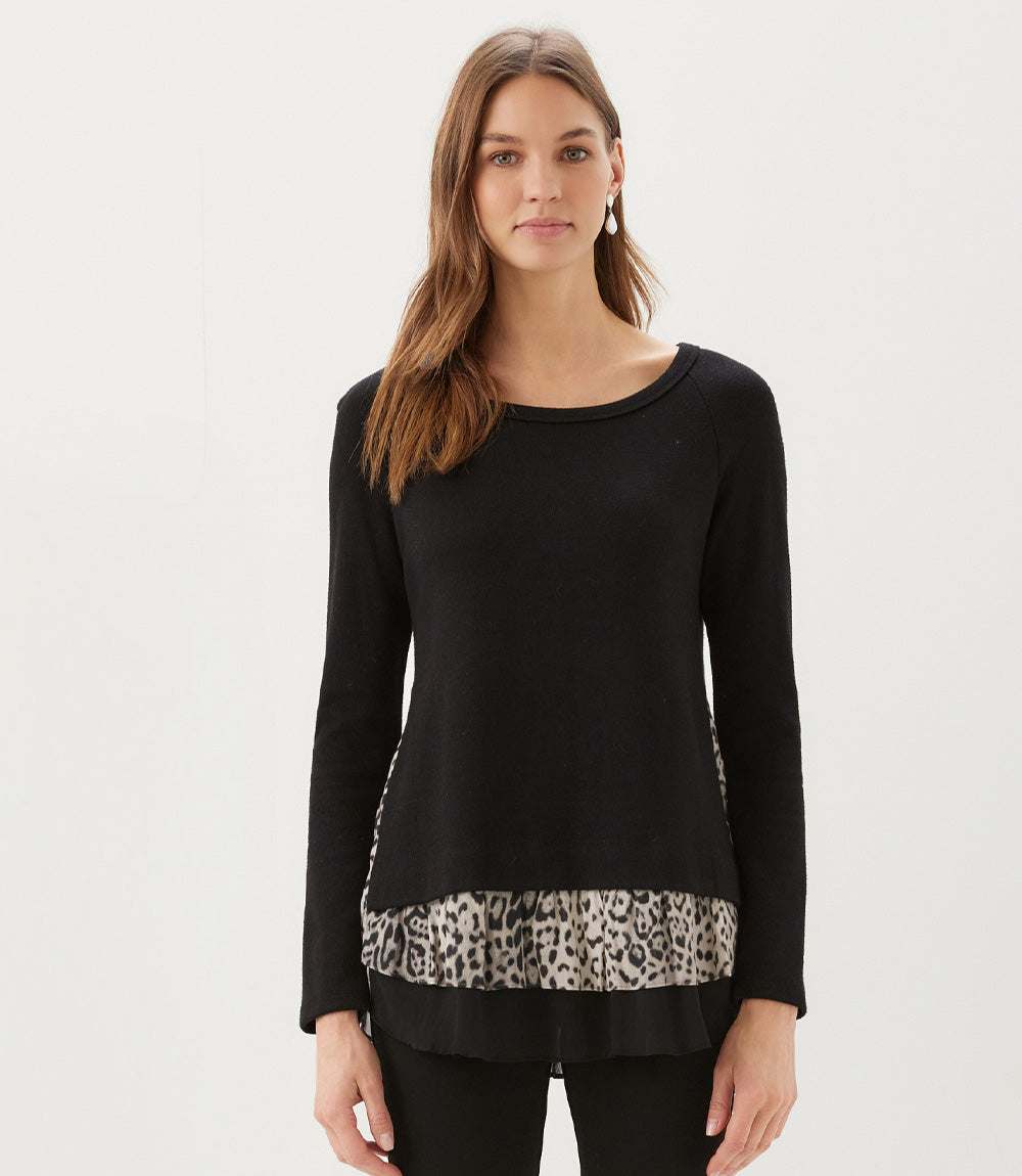 Layered Contrast Sweater