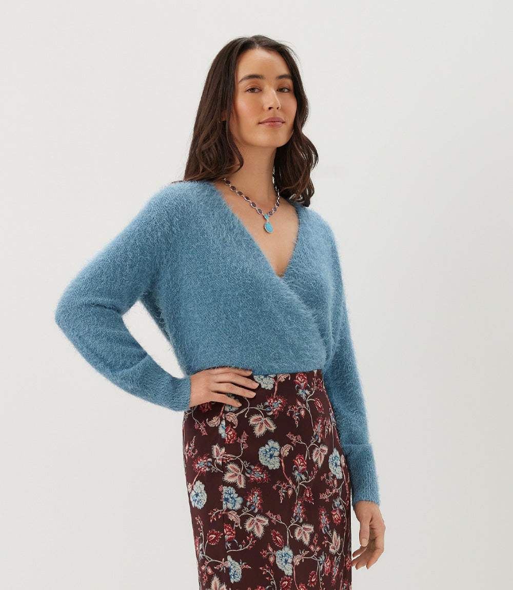 Eyelash Wrap Sweater