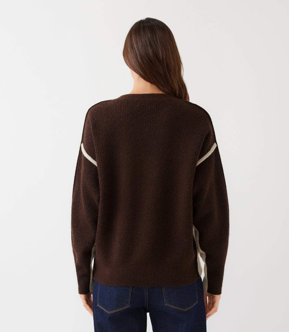 Colorblock Crewneck Sweater