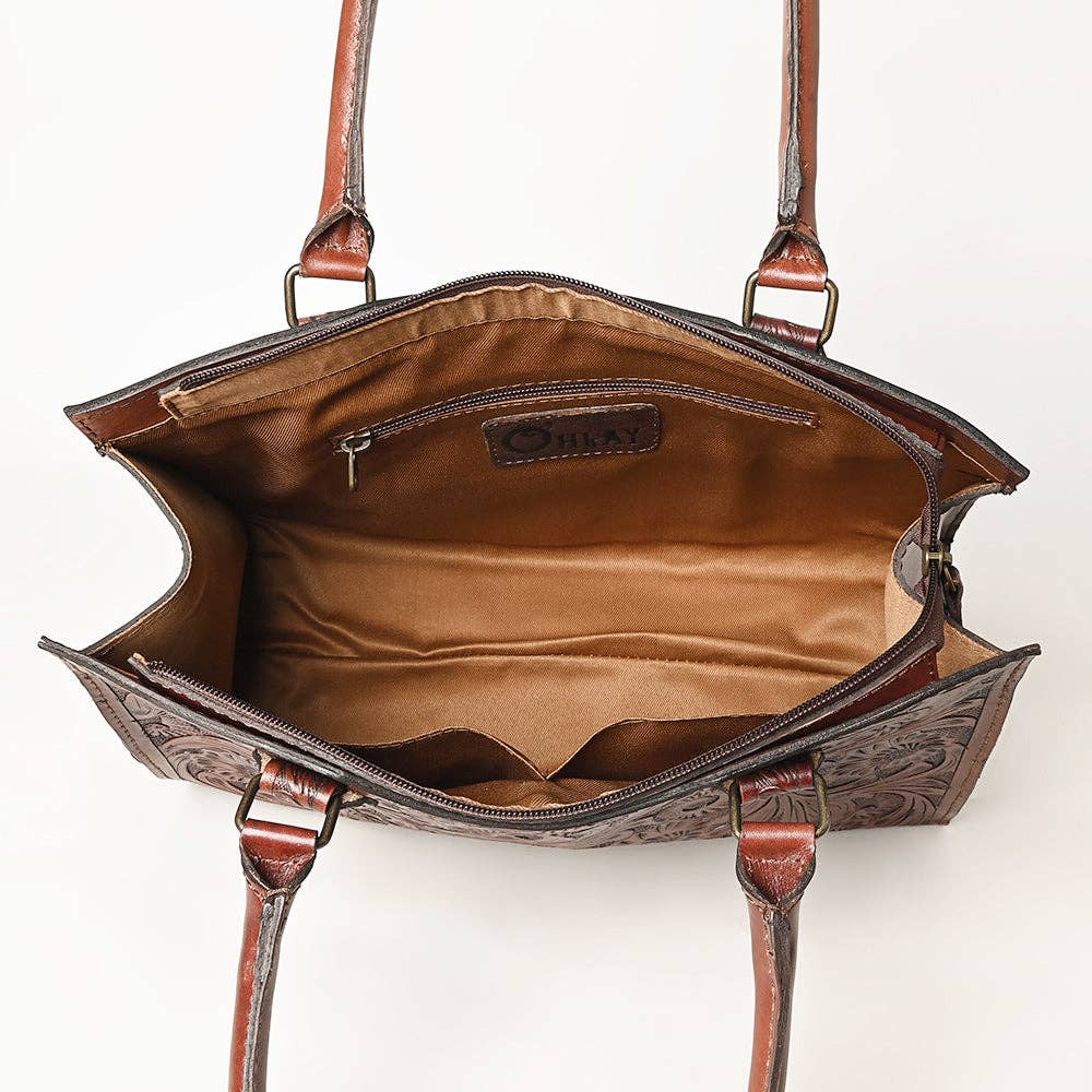 Tote Genuine Leather women bag western Bag