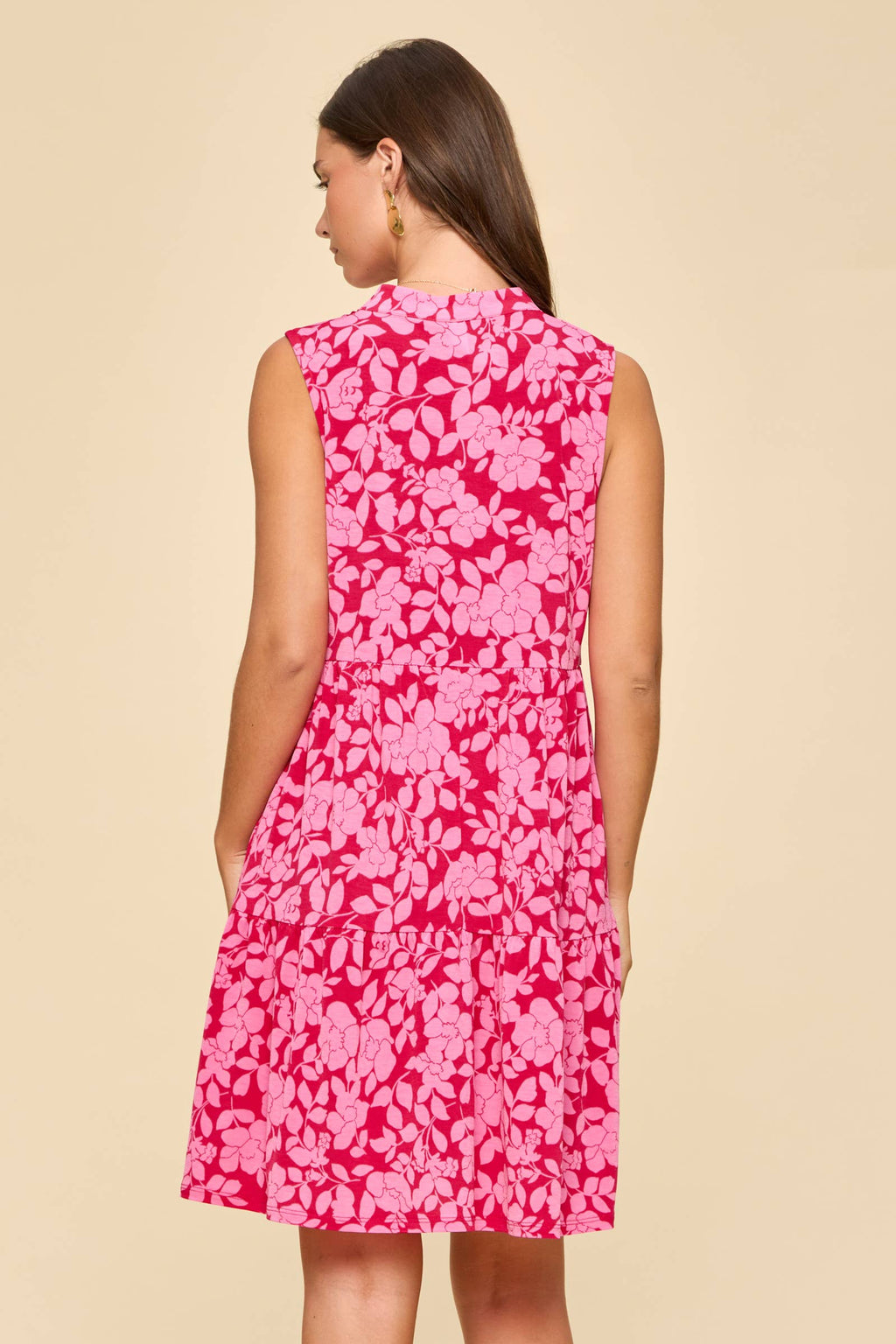 Wrinkle-Free Comfort Tiered Dress