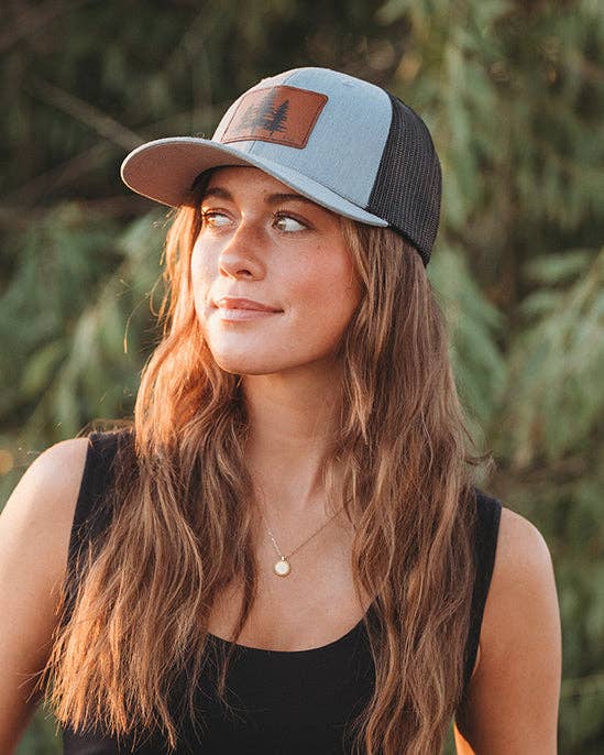 Trucker Hat -  Gray/Black 3 Pines