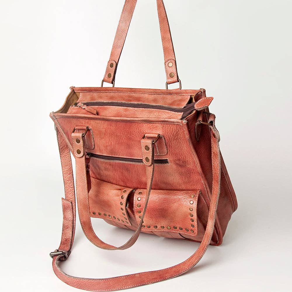 Tote Genuine Leather women bag western Bag