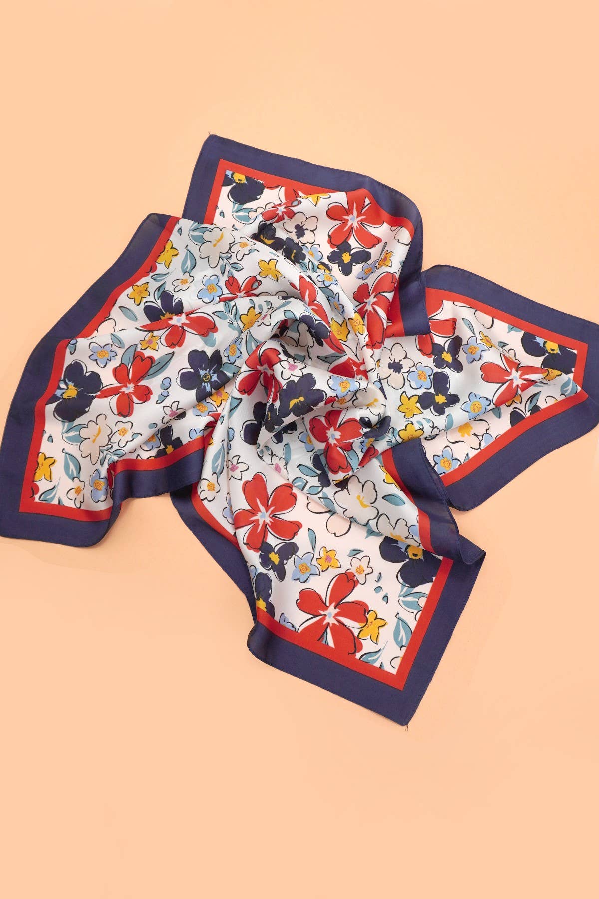 JOSSLYN by wall to wall - LARGE FLORAL PRINT BANDANA SCARF | 40SC652