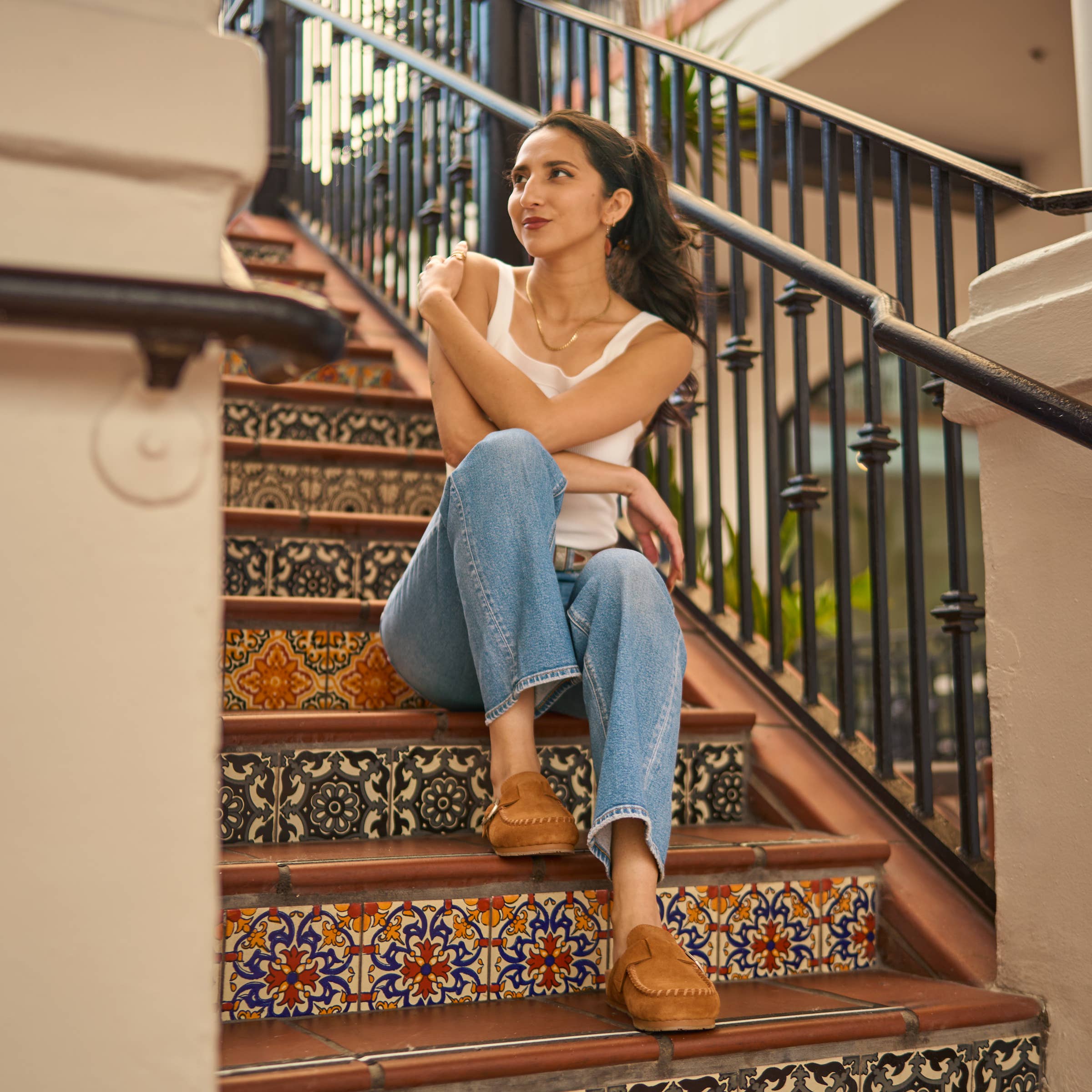 Minnetonka - Women's Suede Adjustable Buckle Clogs