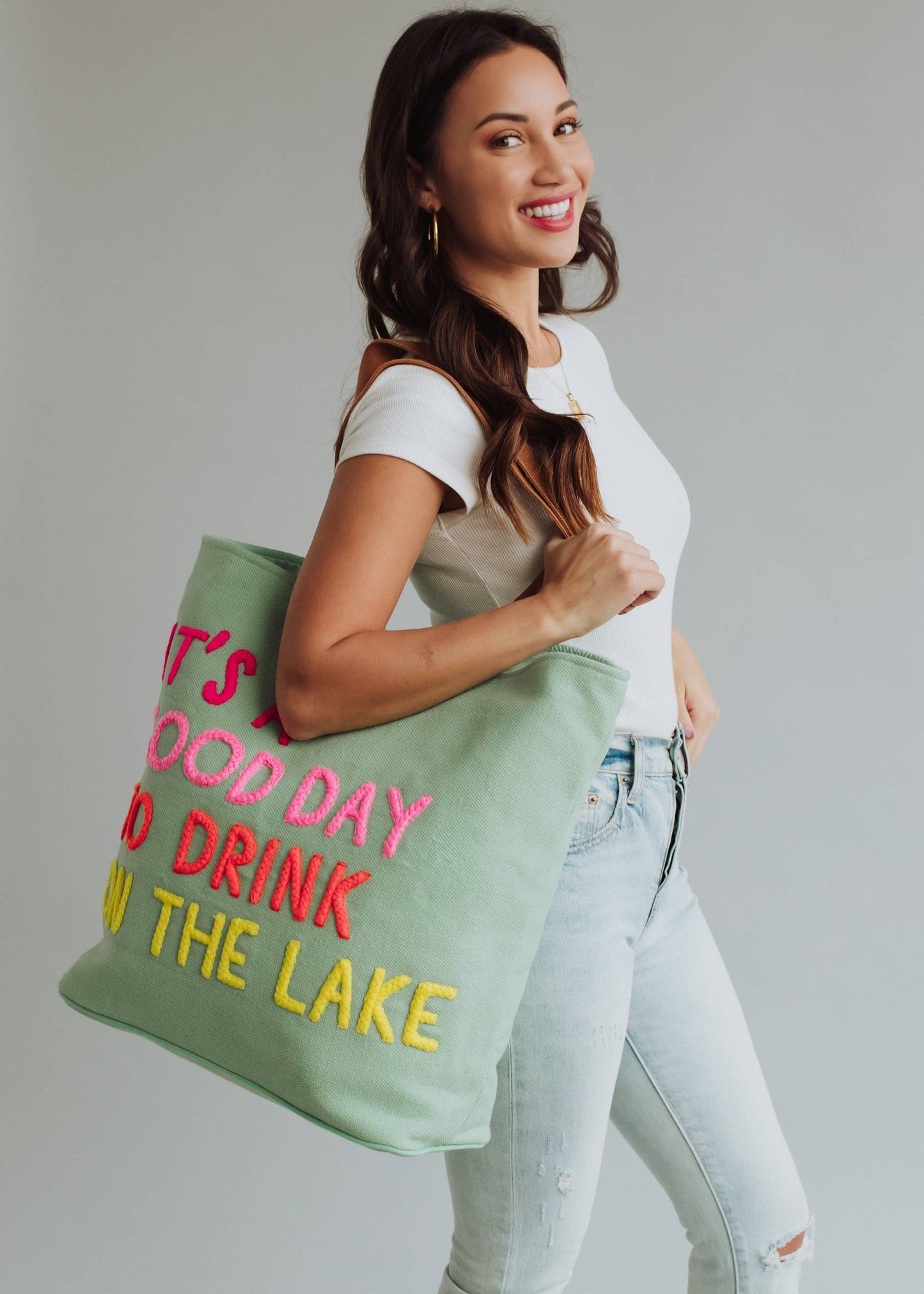 Mint Drink On The Lake Tote