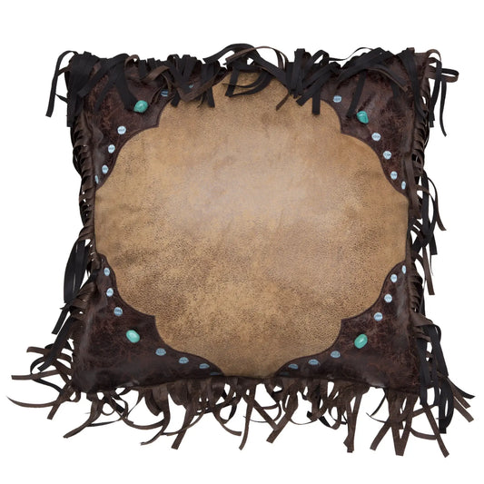 Western Turquoise Bead Pillow
