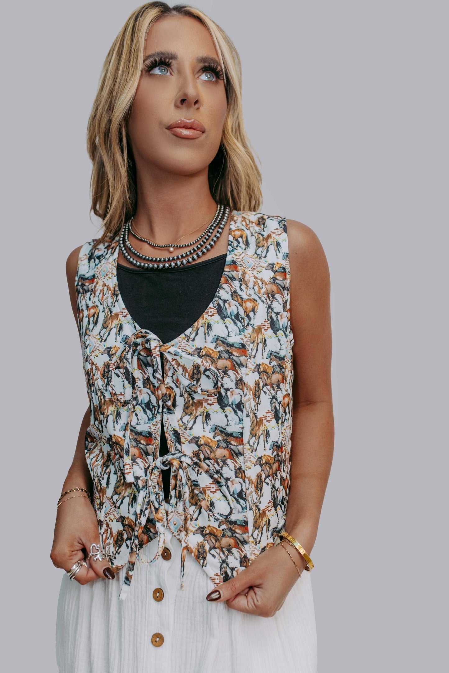 Buckaroo Front Tie Vest: Buckaroo
