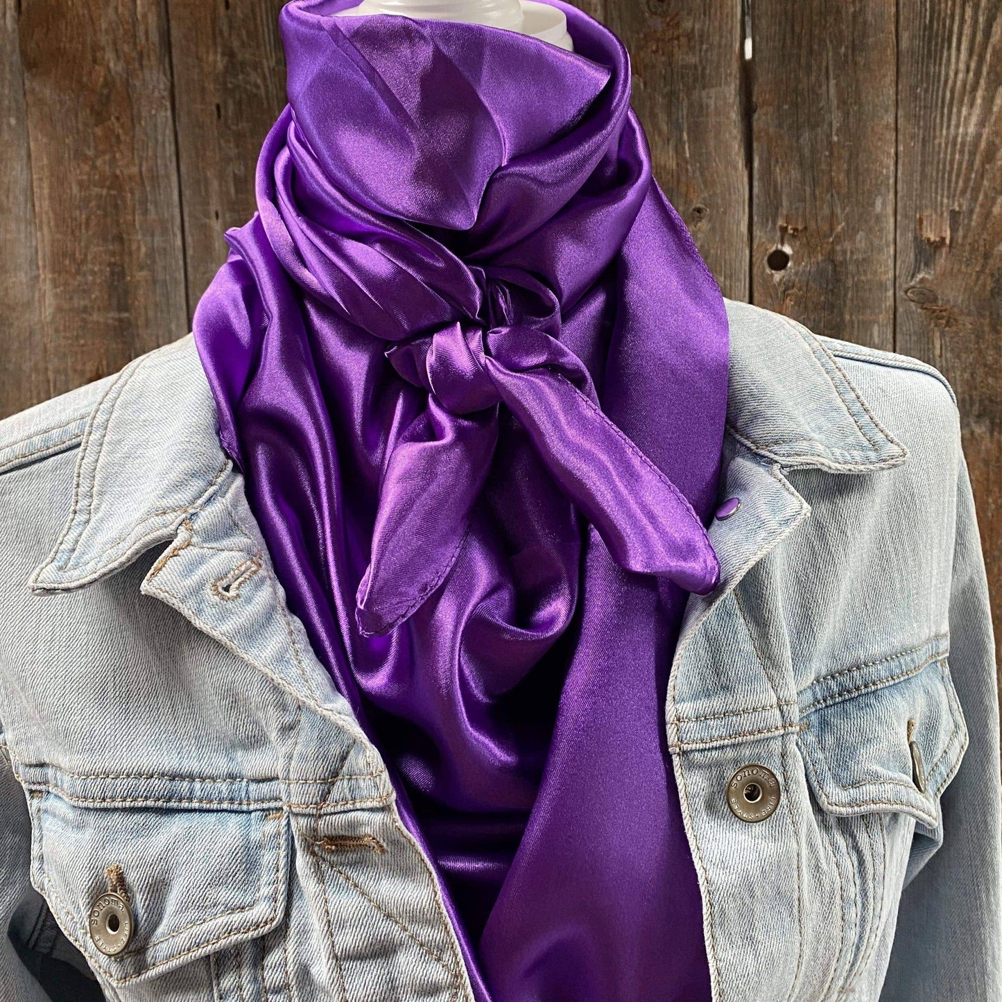 Rodeo Drive - 35X35" Solid Purple Wild Rag / Scarf WRS1