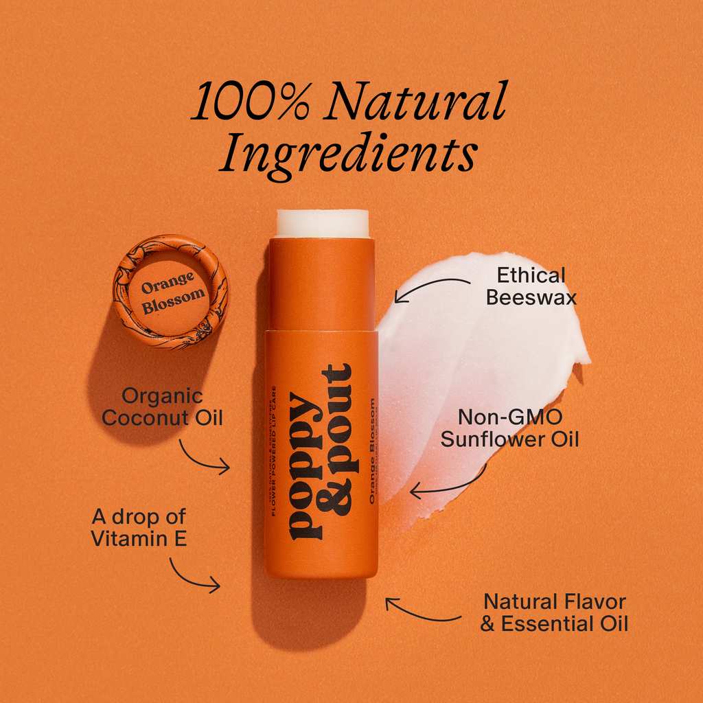 Poppy & Pout - Lip Balm, Orange Blossom