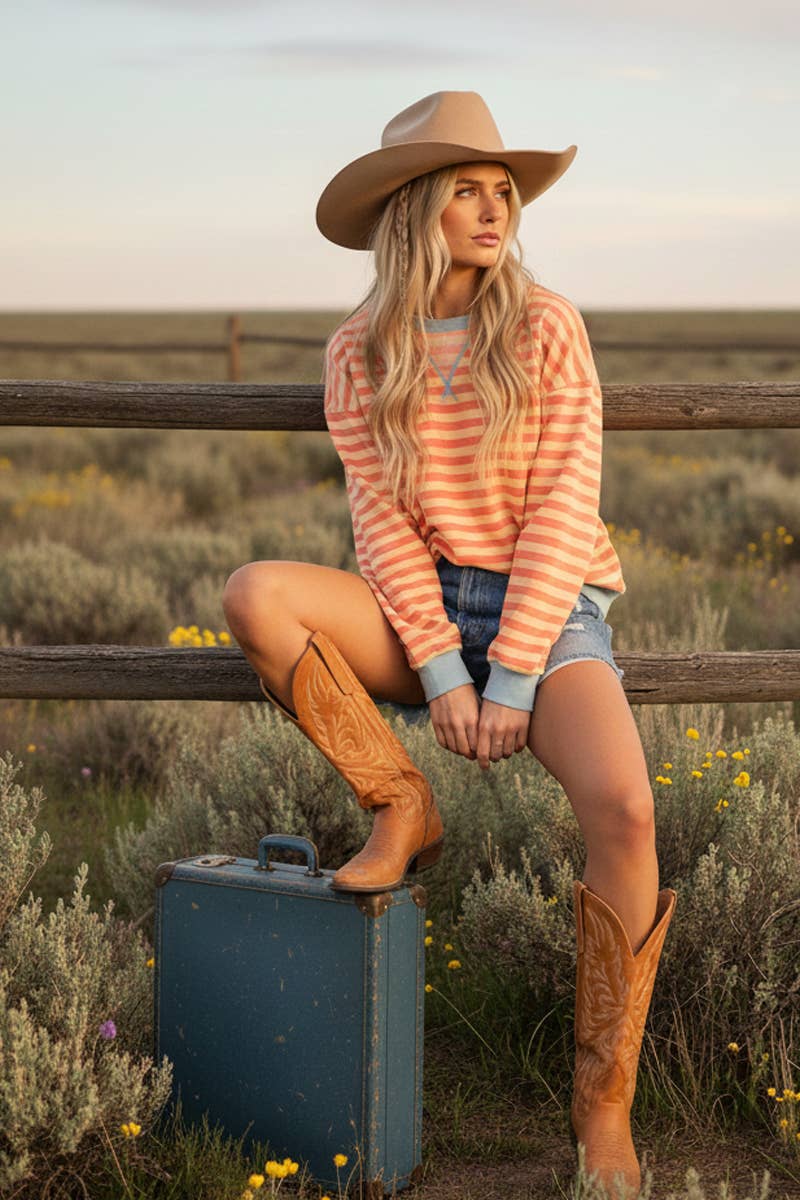 MULTI COLOR STRIPED SWEATSHIRT