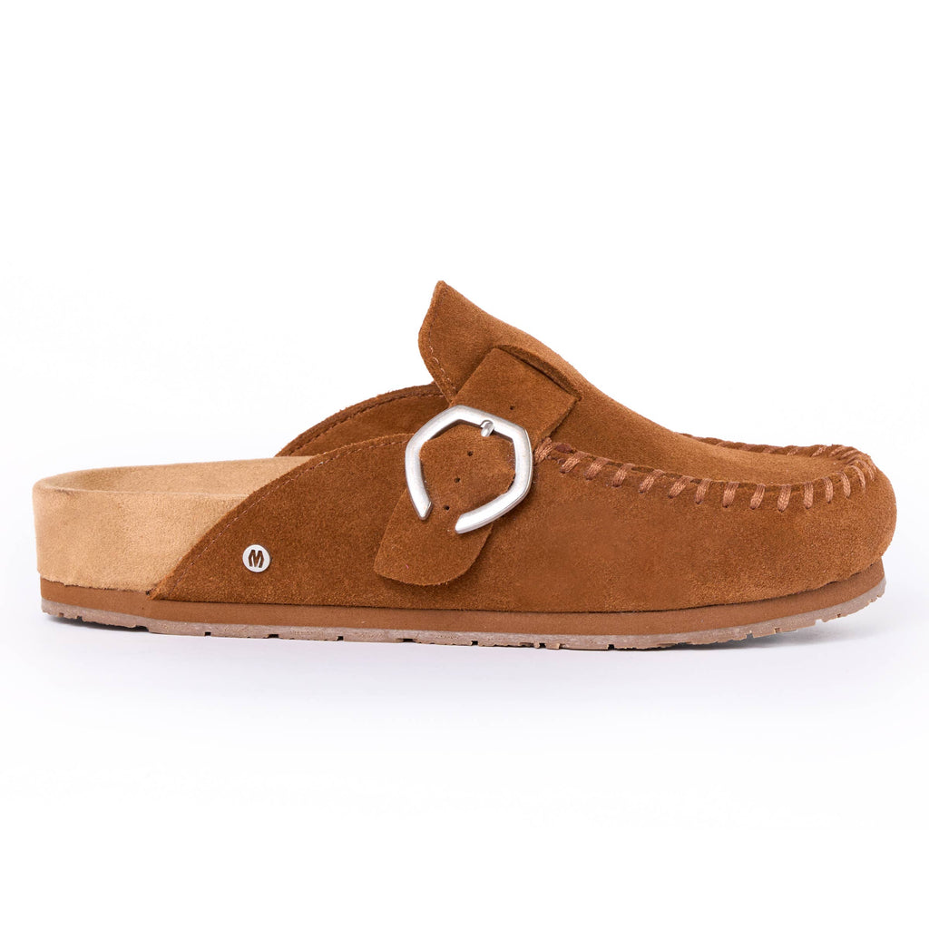 Minnetonka - Women's Suede Adjustable Buckle Clogs