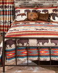 Linen Mart - Western Stripe Quilt Set: Queen