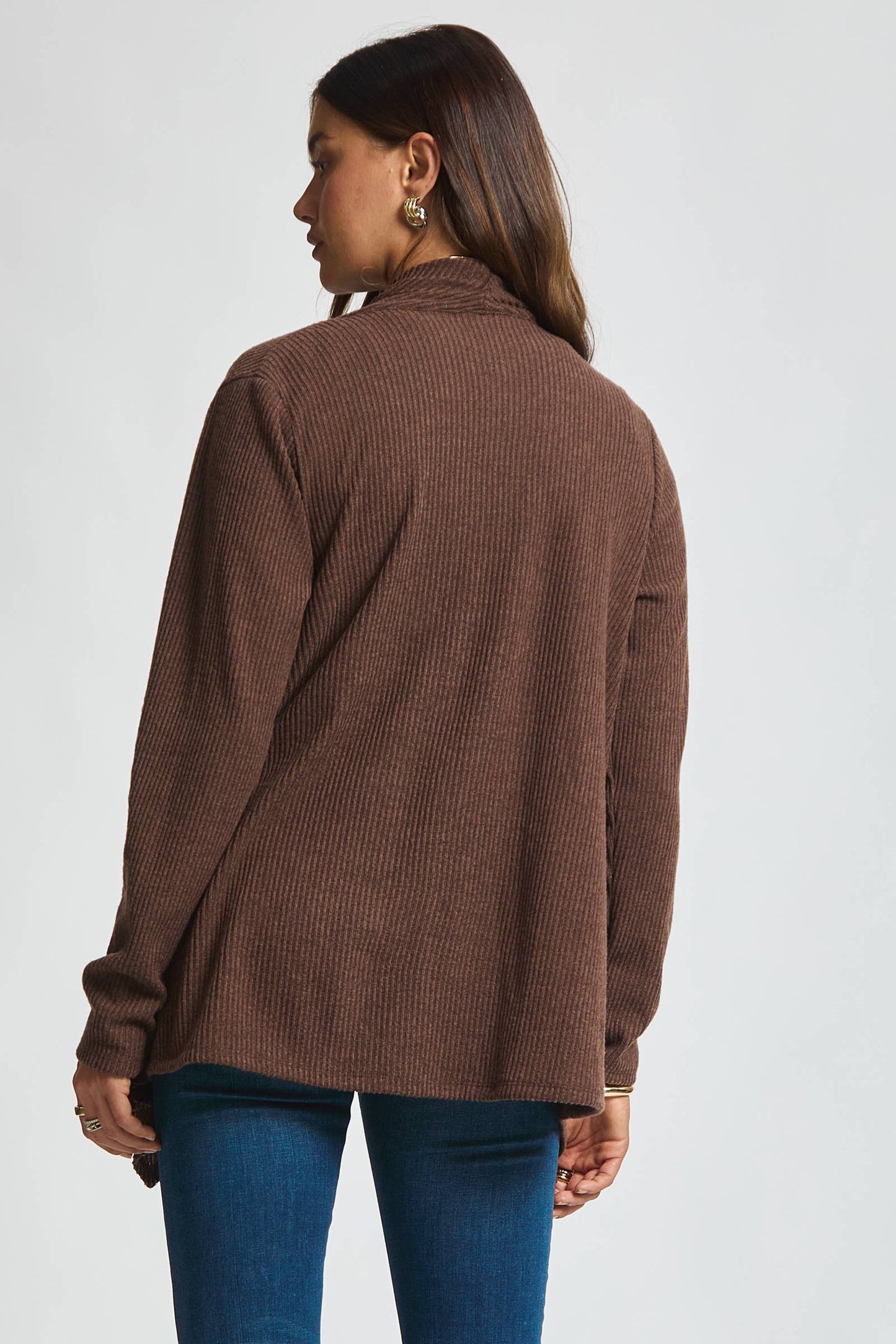 Dear Scarlett - Wrap Top w/ Button Front