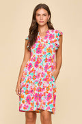 Flutter Sleeve Tiered Forever Dress